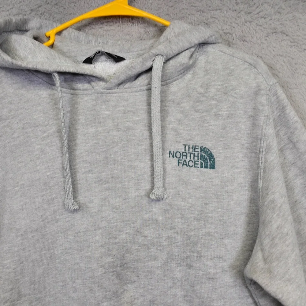 The North Face Hoodie Mens‎ M Gray Logo Graphics Athleisure Sweatshirt Thrashed